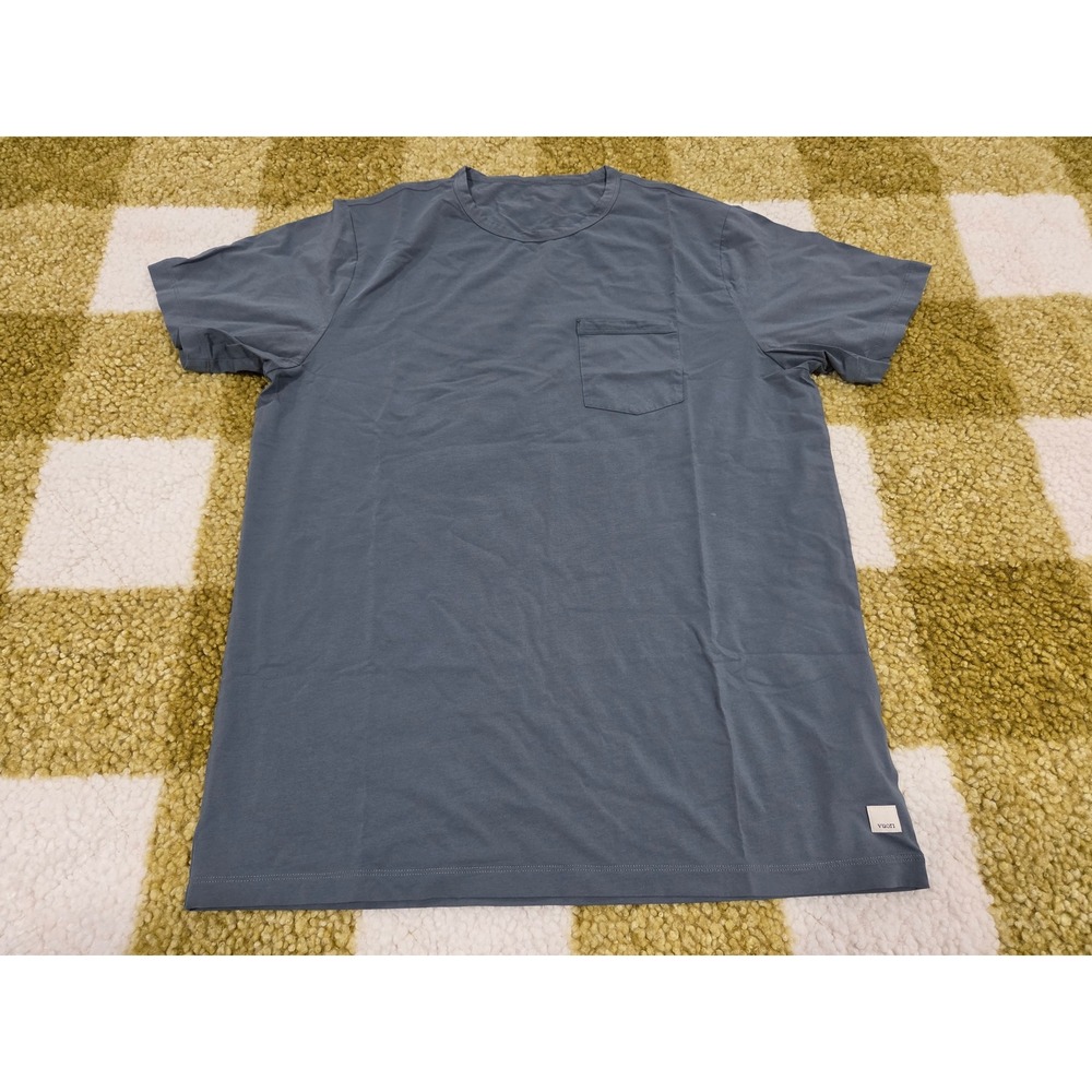 Vuori Mens Tuvalu Pocket Tee Blue Gray Short Sleeve T-Shirt V1031 Size L